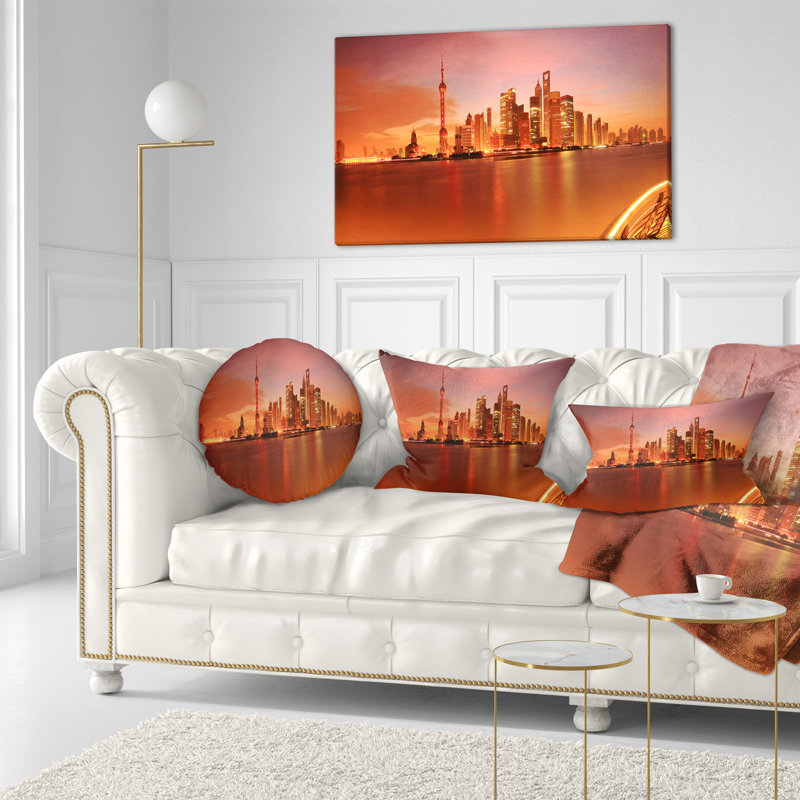 Coussin lombaire lujiazui de cityscape de l’horizon shanghai