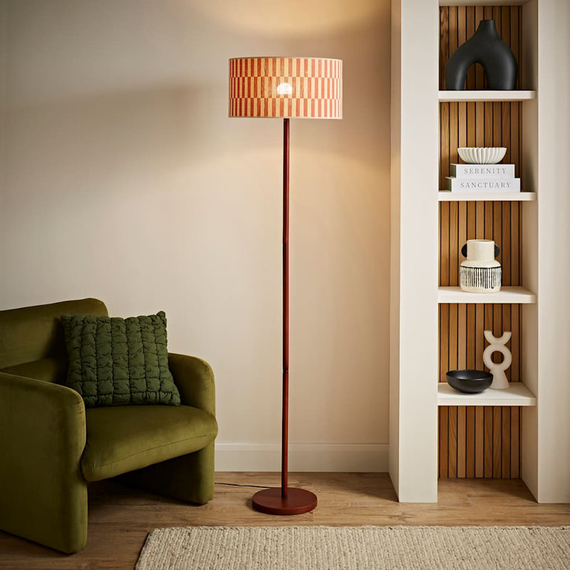 179.5cm Matte Traditional Floor Lamp, Brown, No