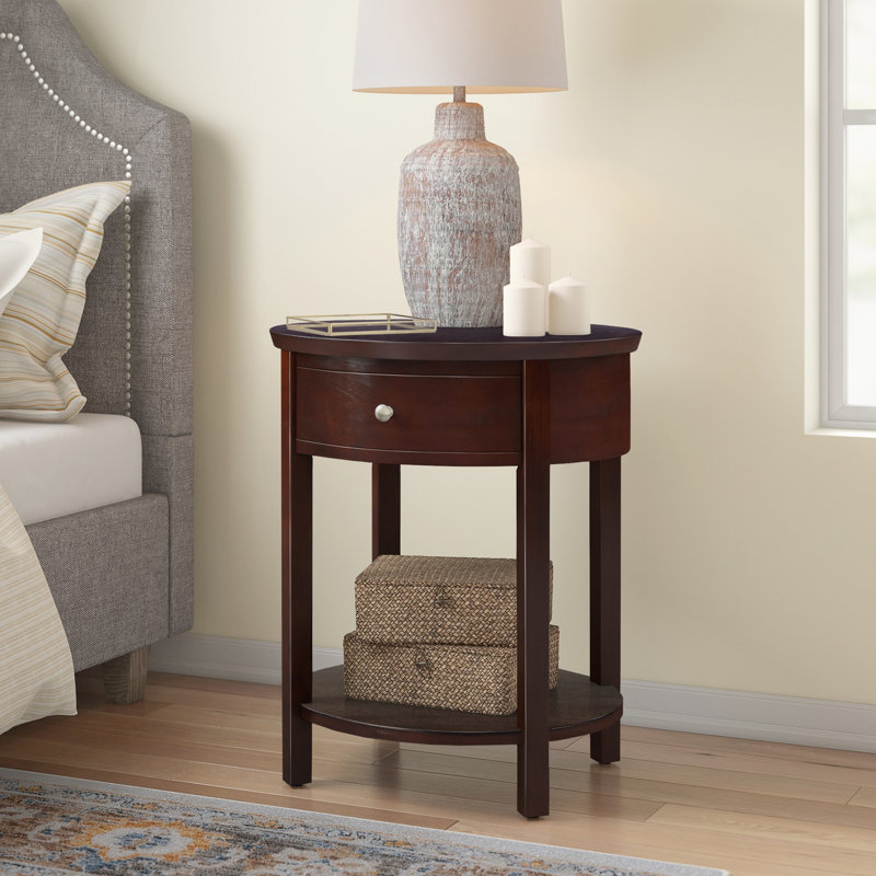 Table de bout avec rangement Zaheed, Espresso
