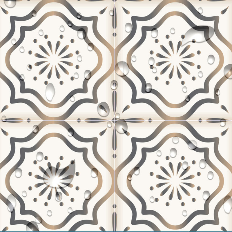 Carreau de mosaïque auto-adhésif en vinyle 7 po x 7 po, Gris