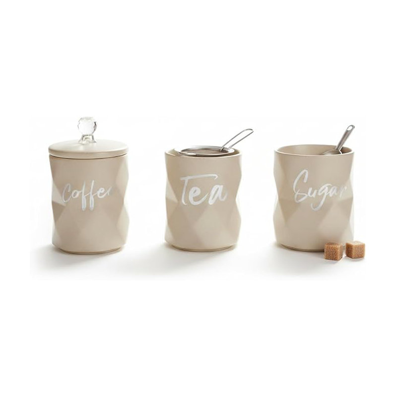 Ceramic / Porcelain Jar - Set of 3, Gray