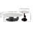 Coffee Table Set 51"Oval Sintered Stone & 19.7"Round Table Steel Sphere+C-Base for Room/Studio