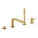 Lineare™ Double Handle Deck Mounted Roman Tub Faucet with Diverter and Handshower
