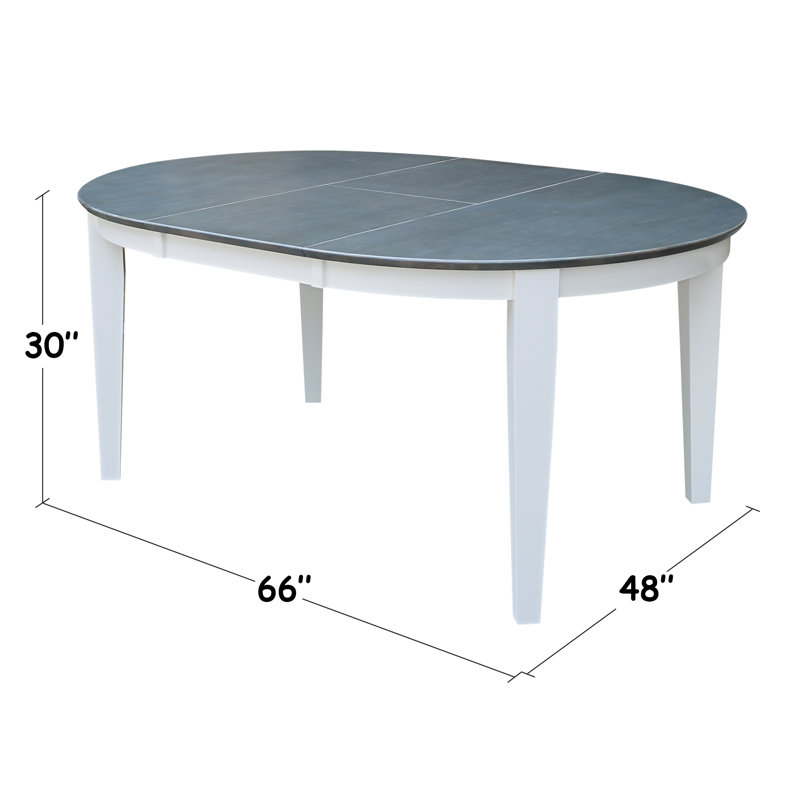 Extendable Oval Solid Wood Dining Table