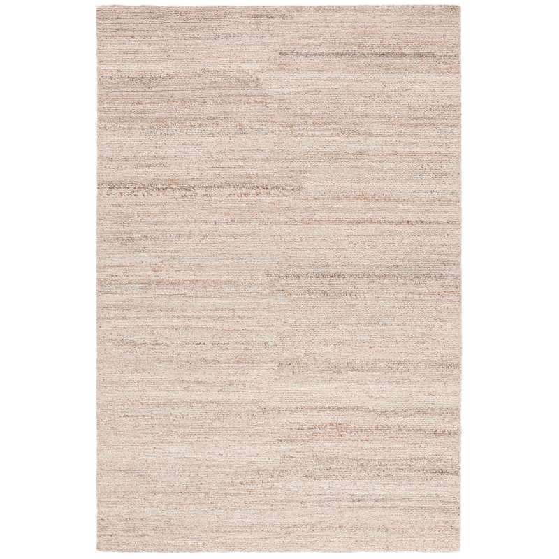 Natura 462 Hand Woven Wool/Cotton No Pattern Rug in Beige, Round 6'