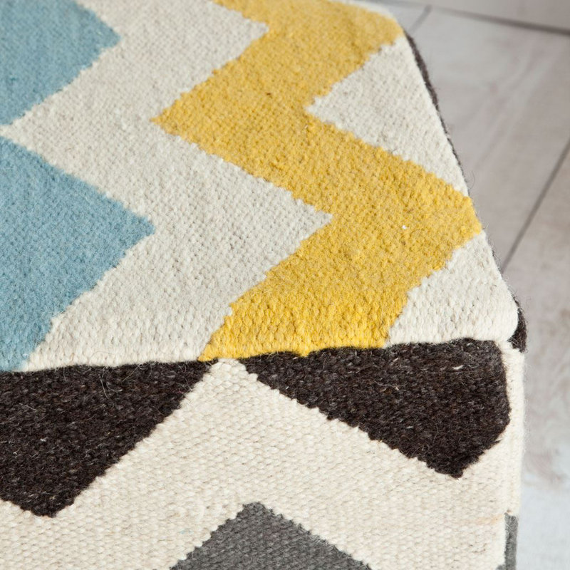 Ostrom Upholstered Wool Ottoman