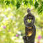 Outdoor Sculptural Fountain with Lights