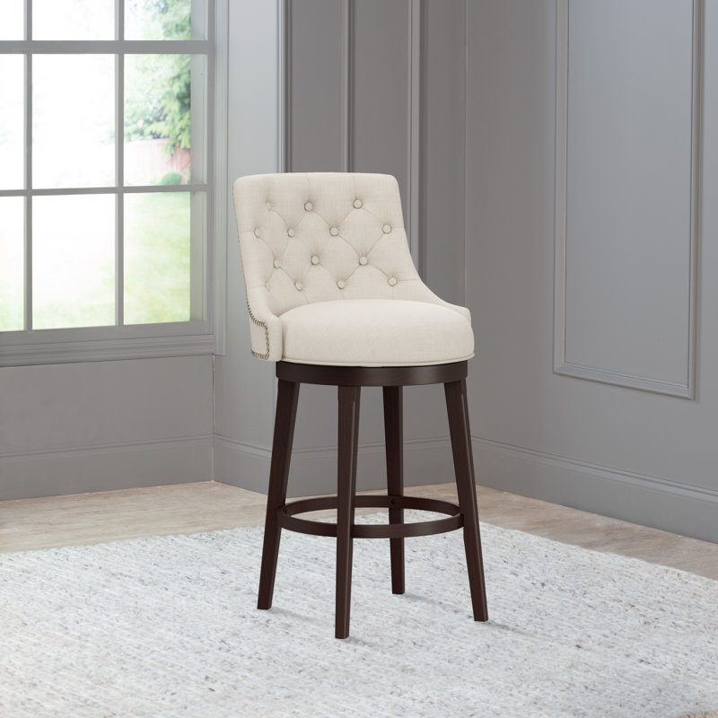 Papillion Swivel Counter & Bar Stool, Bar Stool (30" Seat Height), Cream