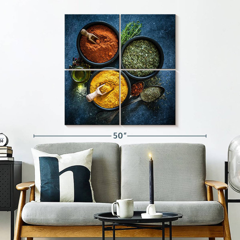 Yarlin Indian Food Spices, 32" H x 32" W