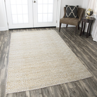 Tapis naturel en laine touffeté à la main Allegan