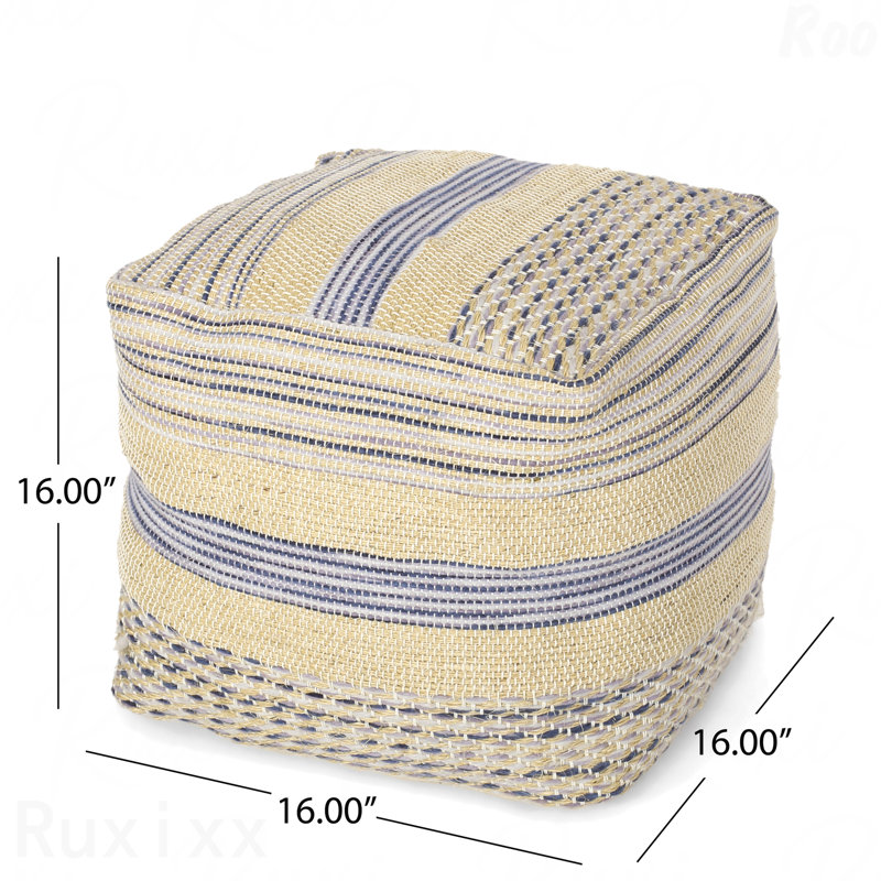 Pouf rembourré en tissu