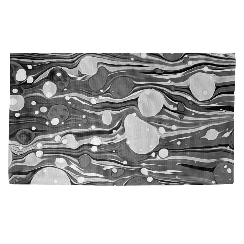 Tapis noir à tourbillons paint Mcguigan, Rectangle 2 pi x 3 pi