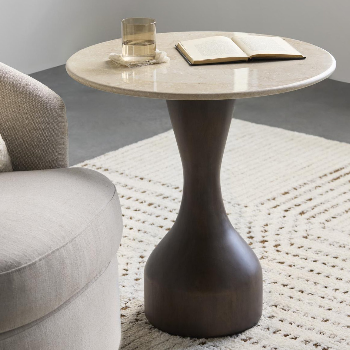 Galey Alix x Livabliss Argiro End Table, Brown