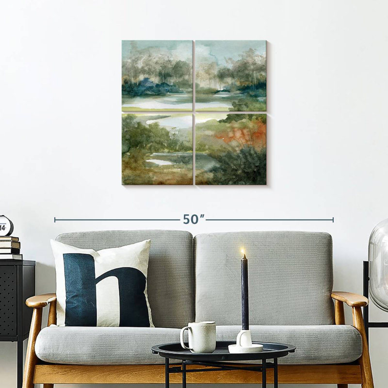 Avery Calm Converging Streams, 26" H x 26" W