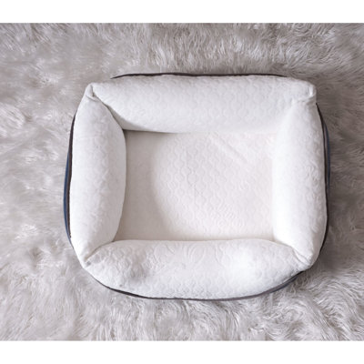 Lit pour chat élégant en mousse, pour chats, anthracite, 17 po x 23 po, lit confortable pour chat, 17 po x 23 po