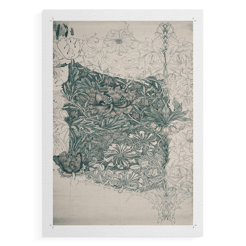 Reproduction abstraite vintage Cxxxxi - impression sur toile seulement - non encadrée, H 60 po x l 40 po