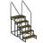 5 Steps Rv Steps With 2 Handrails, Non-slip Hot Tub Steps, Mobile Home Stairs With Non-skid Tapes, Outdoor Steps For Spa Pool, Camper, Travel Trailers, Porch