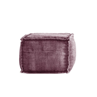 Excelsior 60cm Wide Rectangle Solid Colour Pouffe Ottoman
