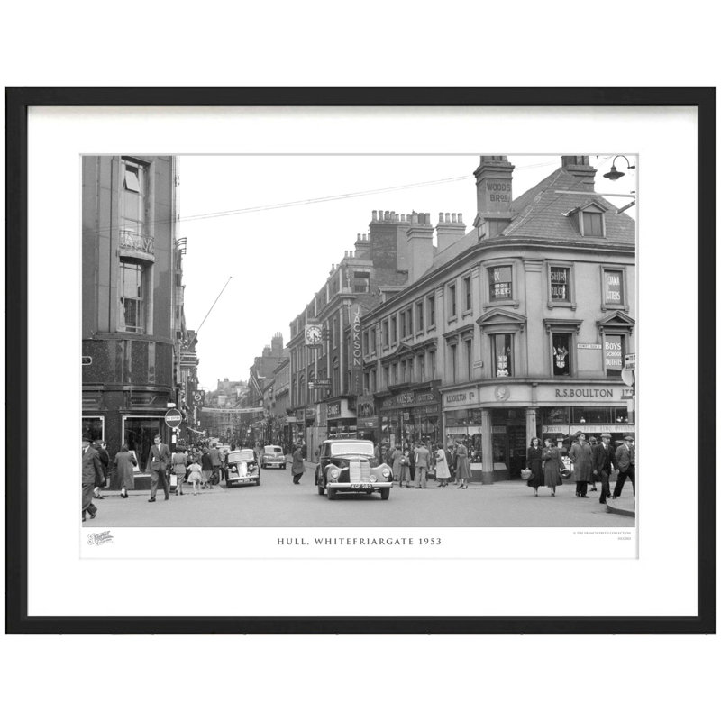 Hull, Whitefriargate 1953 by Francis Frith - Single Picture Frame Print, 40cm H x 50cm W x 2.3cm D