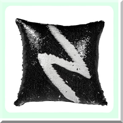Mermaid Magic Reversible Sequin Pillowcase Set - Black - Personalized Kids Decorative Cushion Covers - Sublimation Blank 2PCS