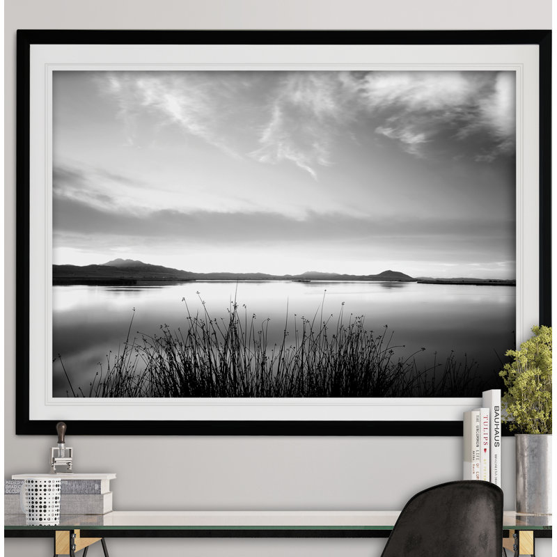 «Bear River At Dusk», reproduction de peinture acrylique encadrée, Noir, H 30 po x l 40 po x P 1,5 po