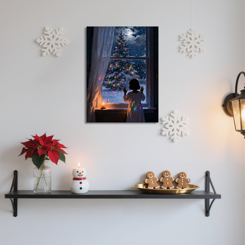 Art mural sur toile arbre, H 18 po x l 12 po