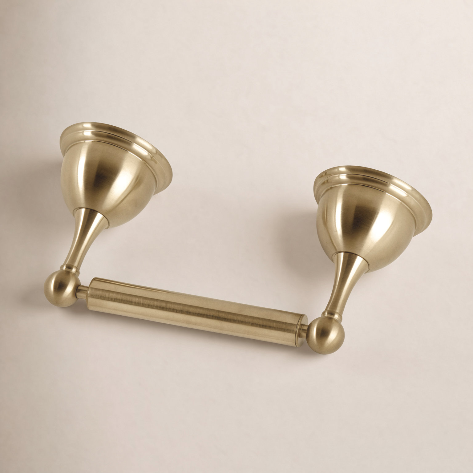 Restoration Toilet Paper Holder, Brushed Brass