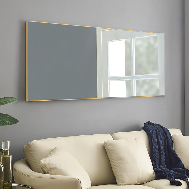 Miroir de salle de bain mural Talma, H 71 po x l 28 po, Doré
