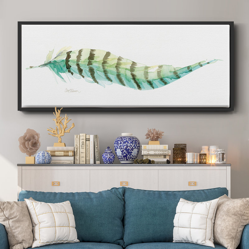 Tail Feather II- Framed Canvas