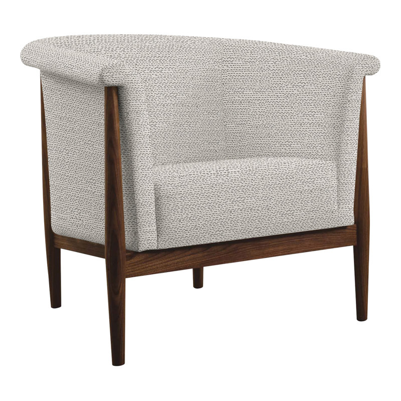 Fauteuil demi-tonneau l 34,5 po Walnut Grove, Perigold Arigato Balsamique