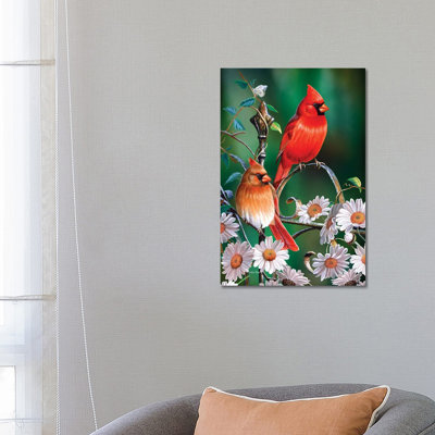 Spring Cardinals II by Cynthie Fisher - Wrapped Canvas Gallery-Wrapped Canvas Giclée