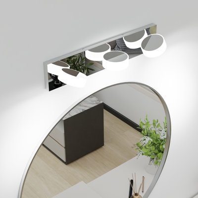 LED Vanity Light, Modern Dimmable Bathroom Fixture With Rotatable Heads