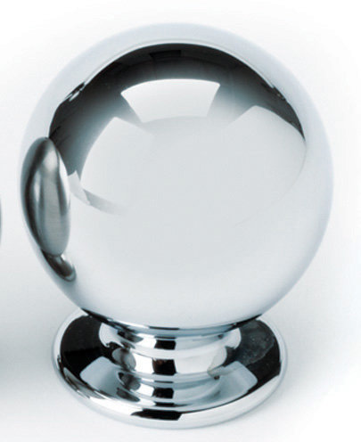 Bouton rond, H 1 po x l 0,75 po x P 0,5625 po, Nickel poli