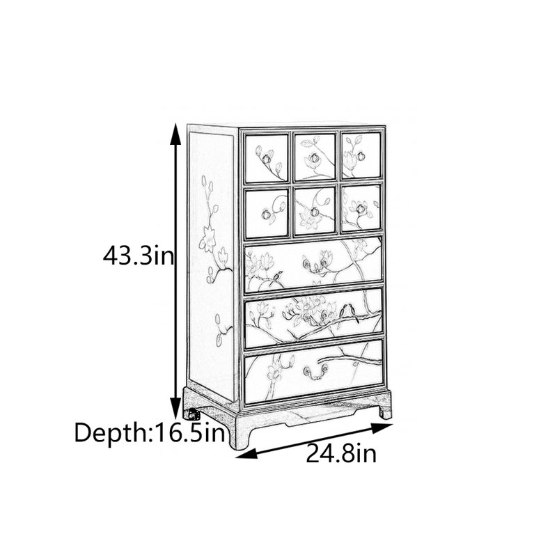 Armoire de vestibule à tiroirs multiples