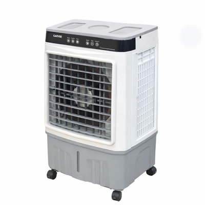 Ventilateur de climatiseur portatif, refroidisseur d'air par évaporation avec télécommande et minuterie 2/4 / 8H, ventilateur de bureau à 3 vitesses, modes à double brume, réservoir de 1 600 ml, débit d'air réglable de 60 degrés, veilleuse, pour dortoir