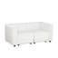 Ensemble de canapé de salon en microfibre blanc 2 pièces