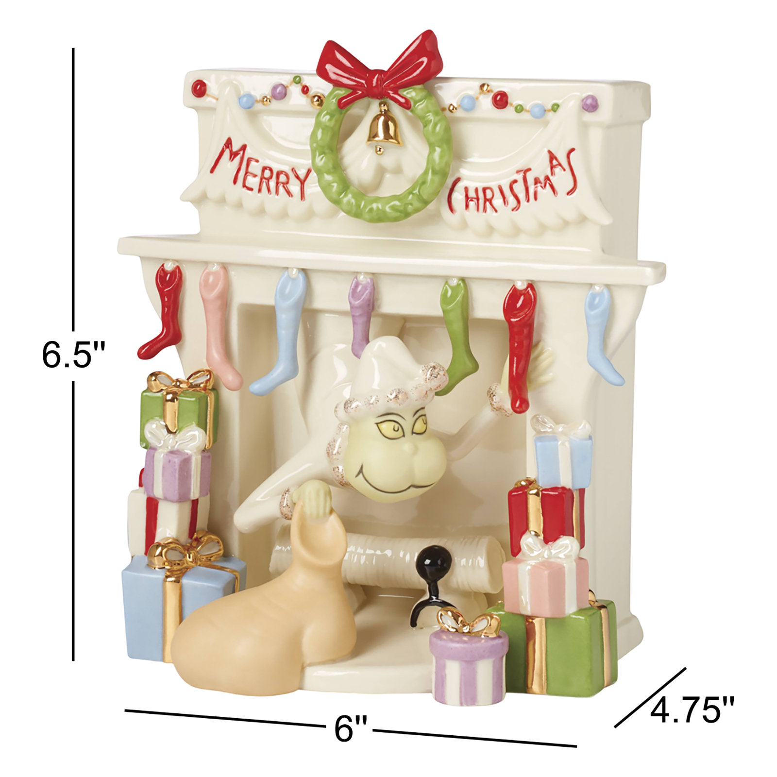 Grinch Stealing Stockings Figurine