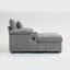 Chaise d'appoint rembourrée avec repose-pieds-474802761