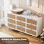 Commode large à 9 tiroirs en rotin-890280520