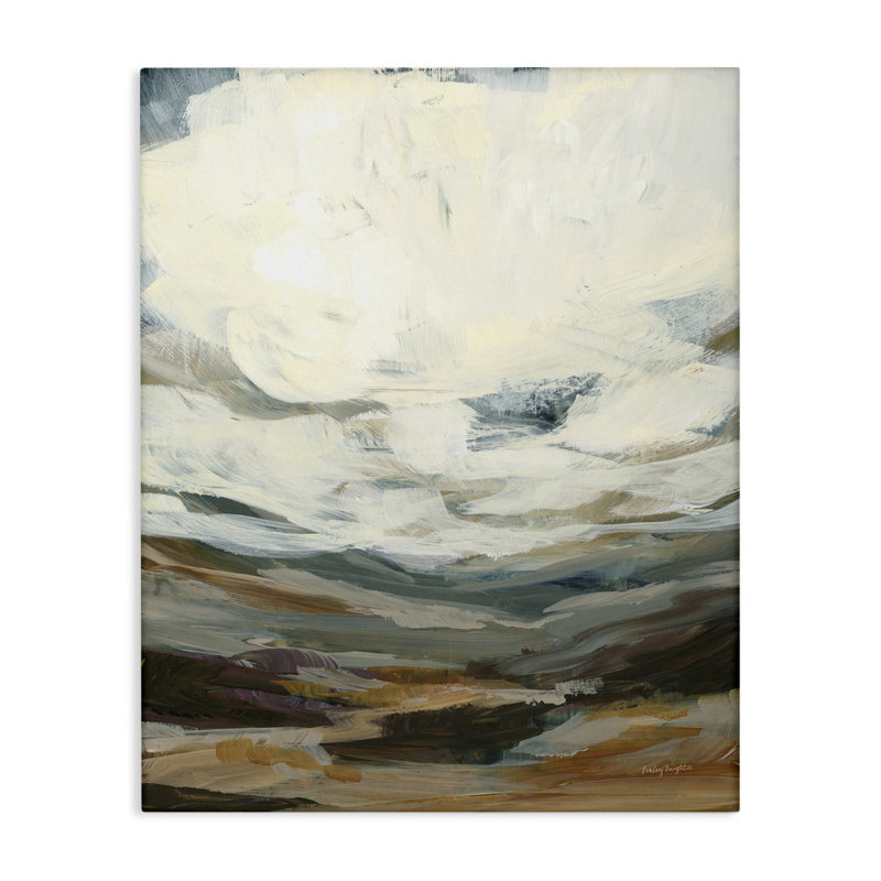 Toile abstraite avec nuages lourds par Haley Knighten, H 20 po x l 16 po