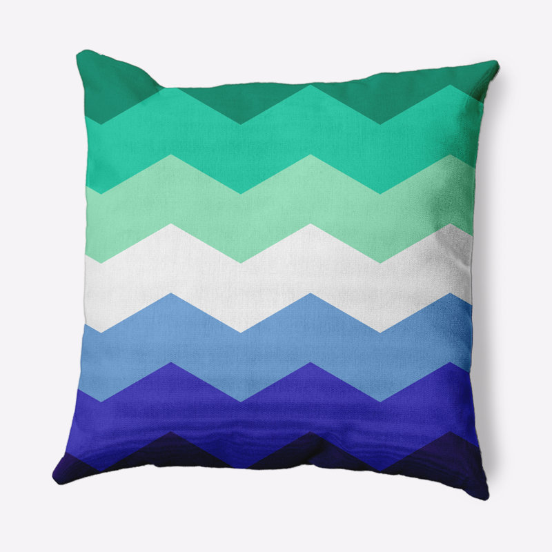 Coussin décoratif Demi Boy, 18 po x 18 po, Vert et bleu