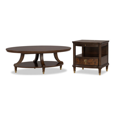 Tristen 2-Piece Solid Wood Coffee Table Set