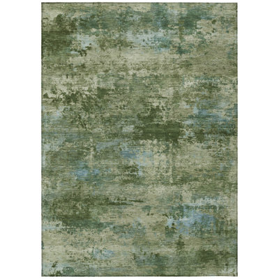 Machine Washable Indoor/Outdoor Kerwin ACN2370 Abstract Rug