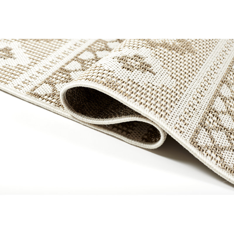 Tapis intérieur / extérieur en polypropylène tissé à la main Sol, 7 pi 10 po x 9 pi 10 po