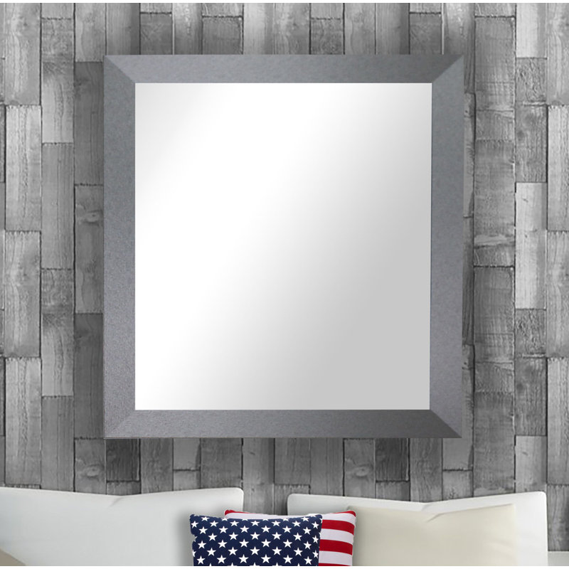 Wyckhoff Wood Flat Wall Mirror, 38.5" H x 32.5" W