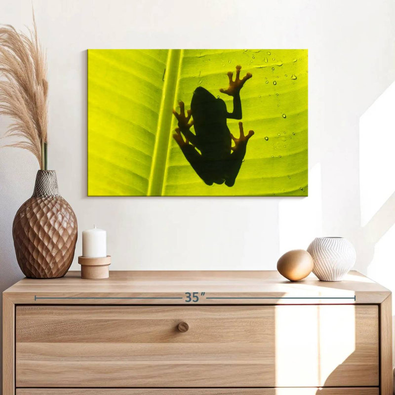 Crowle Frog On Leaf, 16" H x 24" W