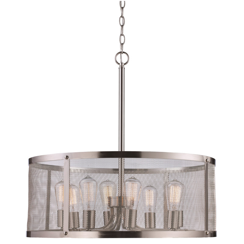 Ritesh 8 - Light Dimmable Drum Chandelier