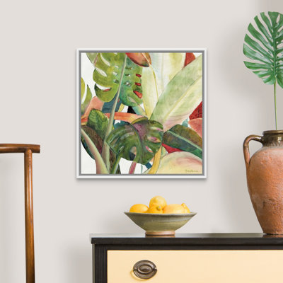 " Tropical Lush Garden Square I " by Marie Elaine Cusson Painting Print