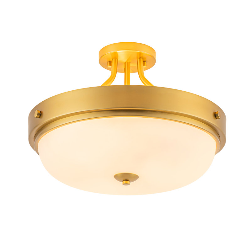 Plafonnier semi-encastré 3 lumières Mid-Century