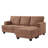 86'' L Shaped Couch With Armrest Organizer,3 Seats Sofas With Movable Ottoman, Sectional Sofa With Thick Cushion,Linen Sectional Couches-249416338